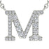 Diamond Gold Initial Necklace - M